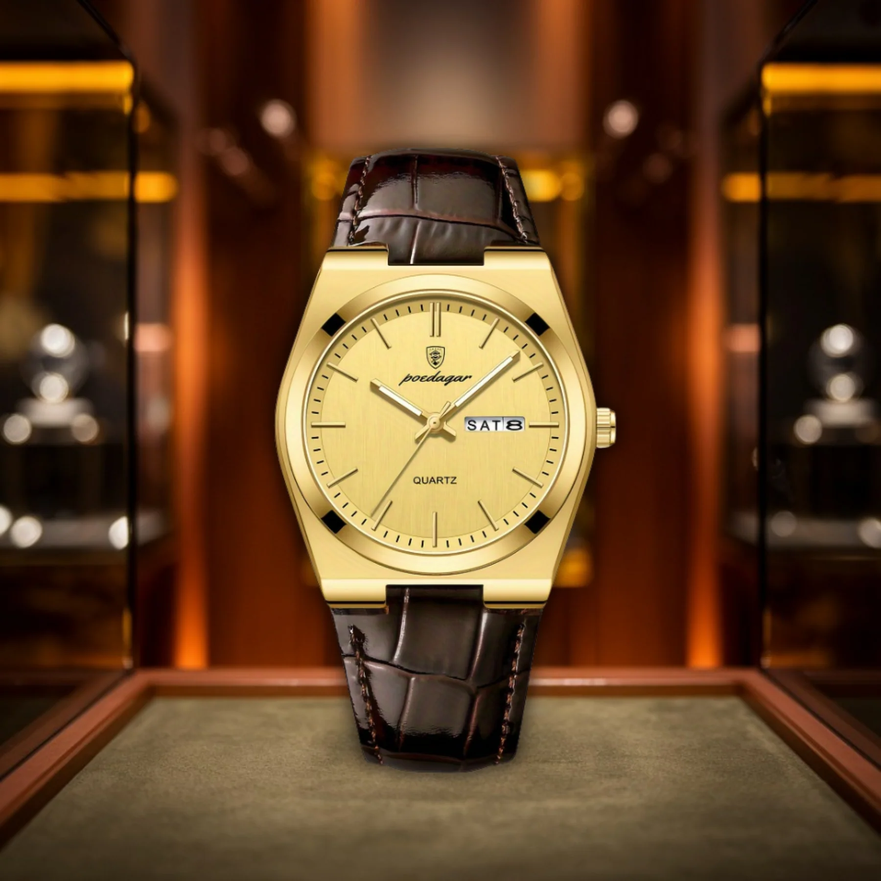 "P2" Leather Wristwatch